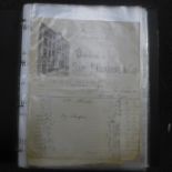 Paper ephemera: invoices and statements from 1880's to 1950's, many illustrated (42 no.)