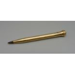 A 14k gold Wahl Eversharp pencil, marked '14K solid gold'