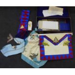 Masonic regalia in case