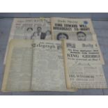 A collection of newspapers in relation to the abdication of King Edward VIII