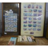 Collectors cards including A&BC Flags of The World, cigarette cards, Cunard postcards, a Guide to