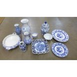 A collection of blue and white china, mostly oriental **PLEASE NOTE THIS LOT IS NOT ELIGIBLE FOR