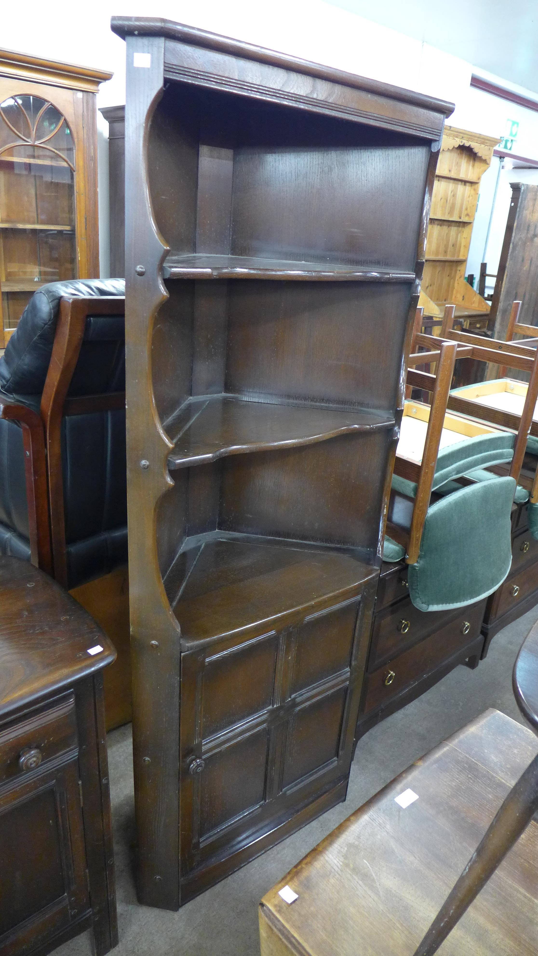 An Ercol dark elm dresser and a corner cabinet - Image 3 of 3