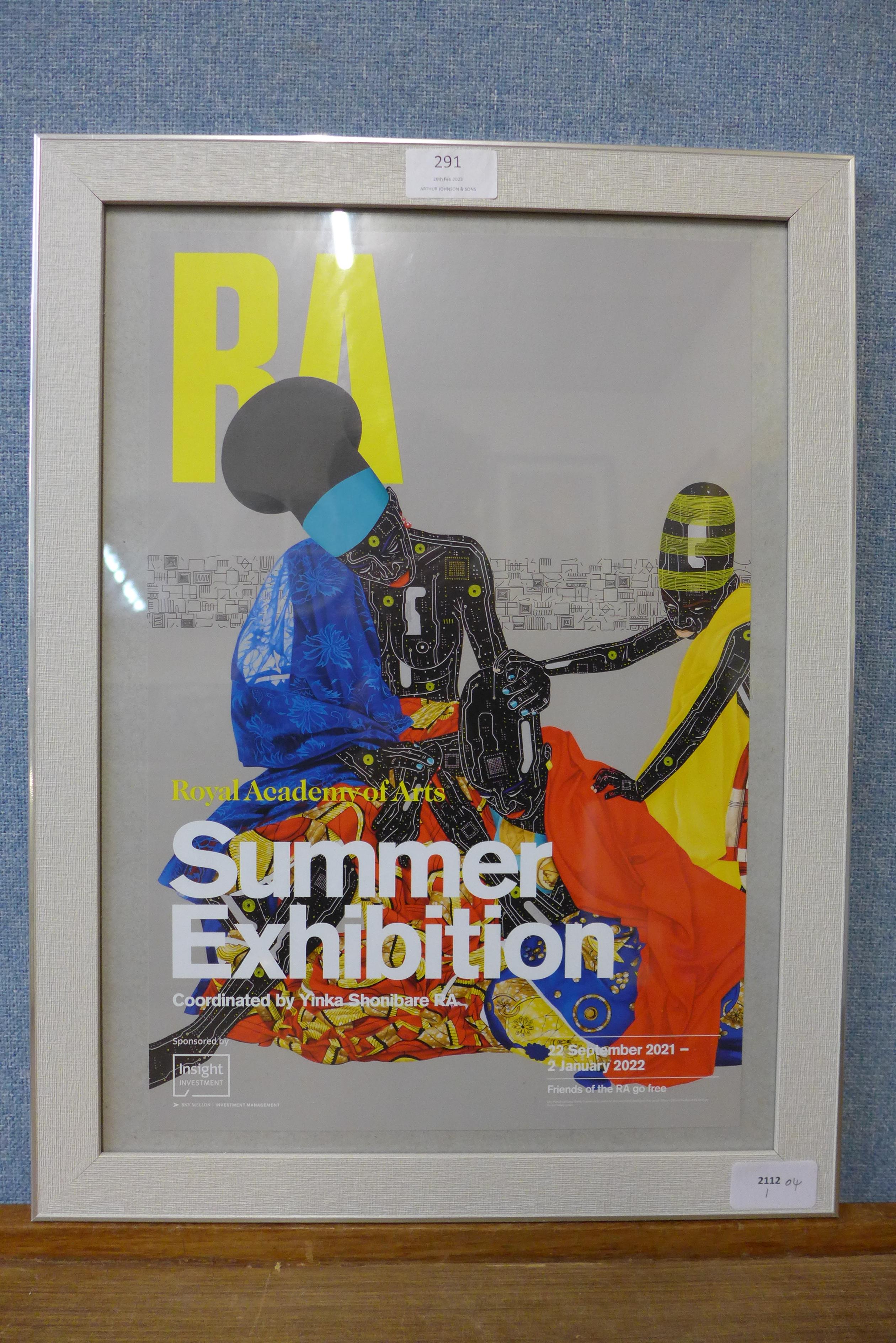 A Royal Academy mini-poster, Summer Exhibition, framed