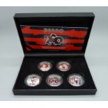 Beano, Dennis's 70th Anniversary limited edition official silver fifty pence coin collection, with