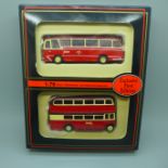 A boxed EFE die-cast Barton Transport two bus set