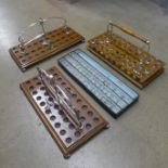 Three communion wine holders and glasses **PLEASE NOTE THIS LOT IS NOT ELIGIBLE FOR POSTING AND