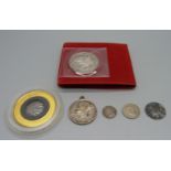 Assorted coins