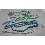 Turquoise costume jewellery