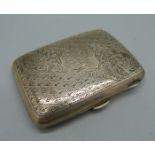 A silver card case, 68g