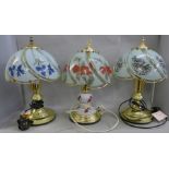 Three table/bedside touch lamps - W **PLEASE NOTE THIS LOT IS NOT ELIGIBLE FOR POSTING AND PACKING**