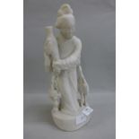 A Chinese alabaster figure