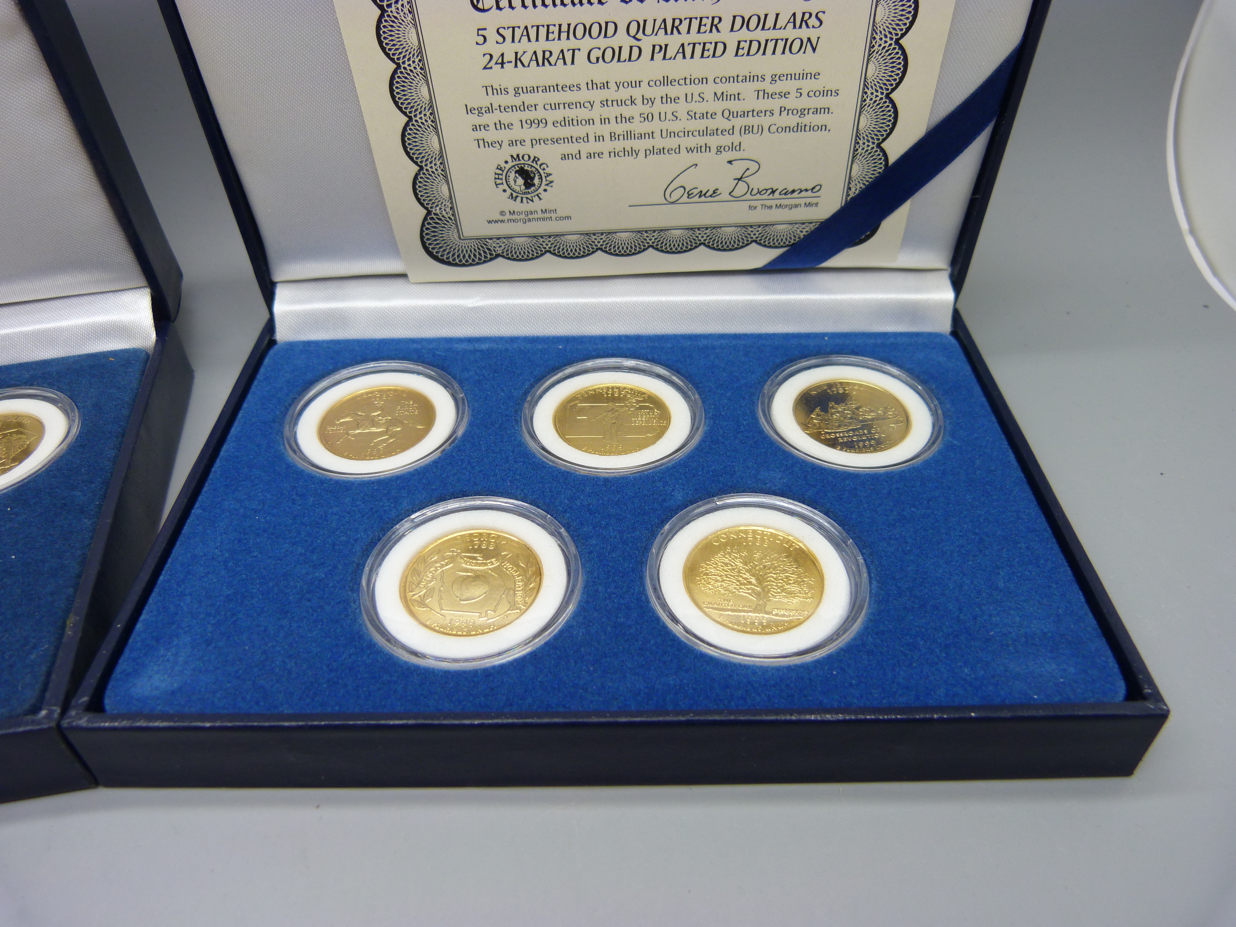 2 x 5 Statehood Quarter Dollars coin sets, cased - Image 3 of 3