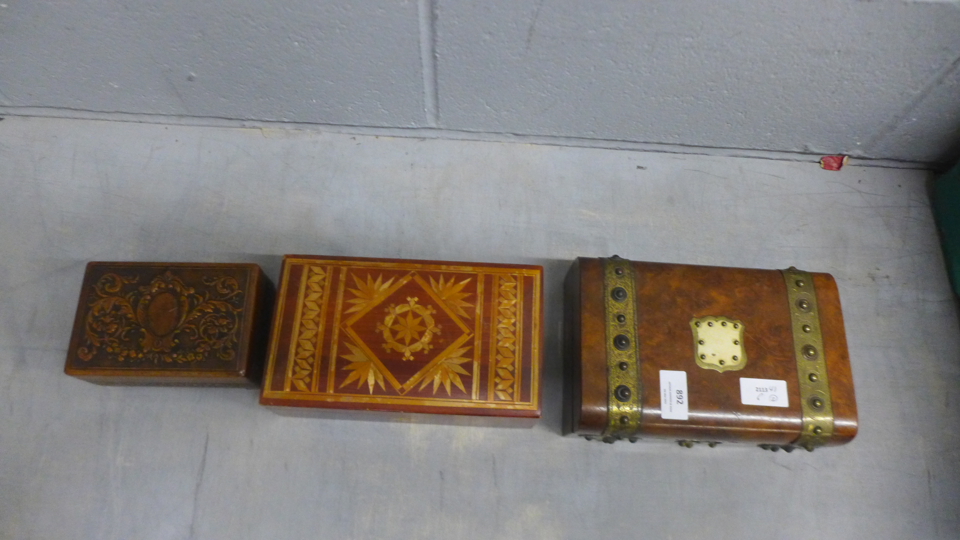 Three wooden jewellery boxes - Image 2 of 3