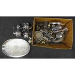 Silver plated items including trays, pots and other tableware **PLEASE NOTE THIS LOT IS NOT ELIGIBLE