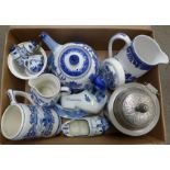 Assorted blue and white china **PLEASE NOTE THIS LOT IS NOT ELIGIBLE FOR POSTING AND PACKING**