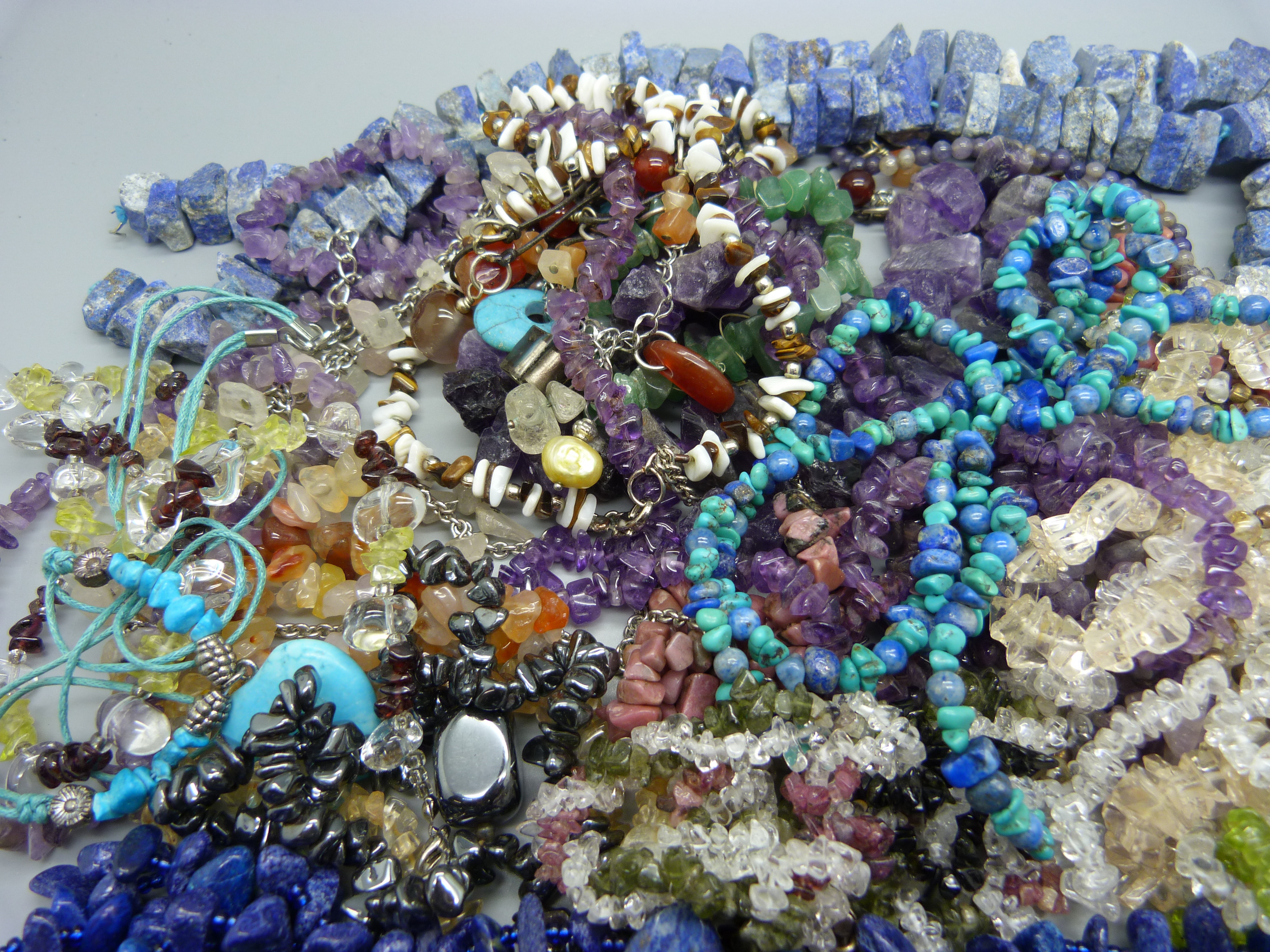 Gemstone jewellery including silver mounted - Image 2 of 2