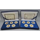 2 x 5 Statehood Quarter Dollars coin sets, cased
