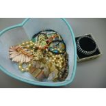 A box of costume jewellery