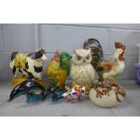 A collection of animal figurines, including Poole **PLEASE NOTE THIS LOT IS NOT ELIGIBLE FOR POSTING