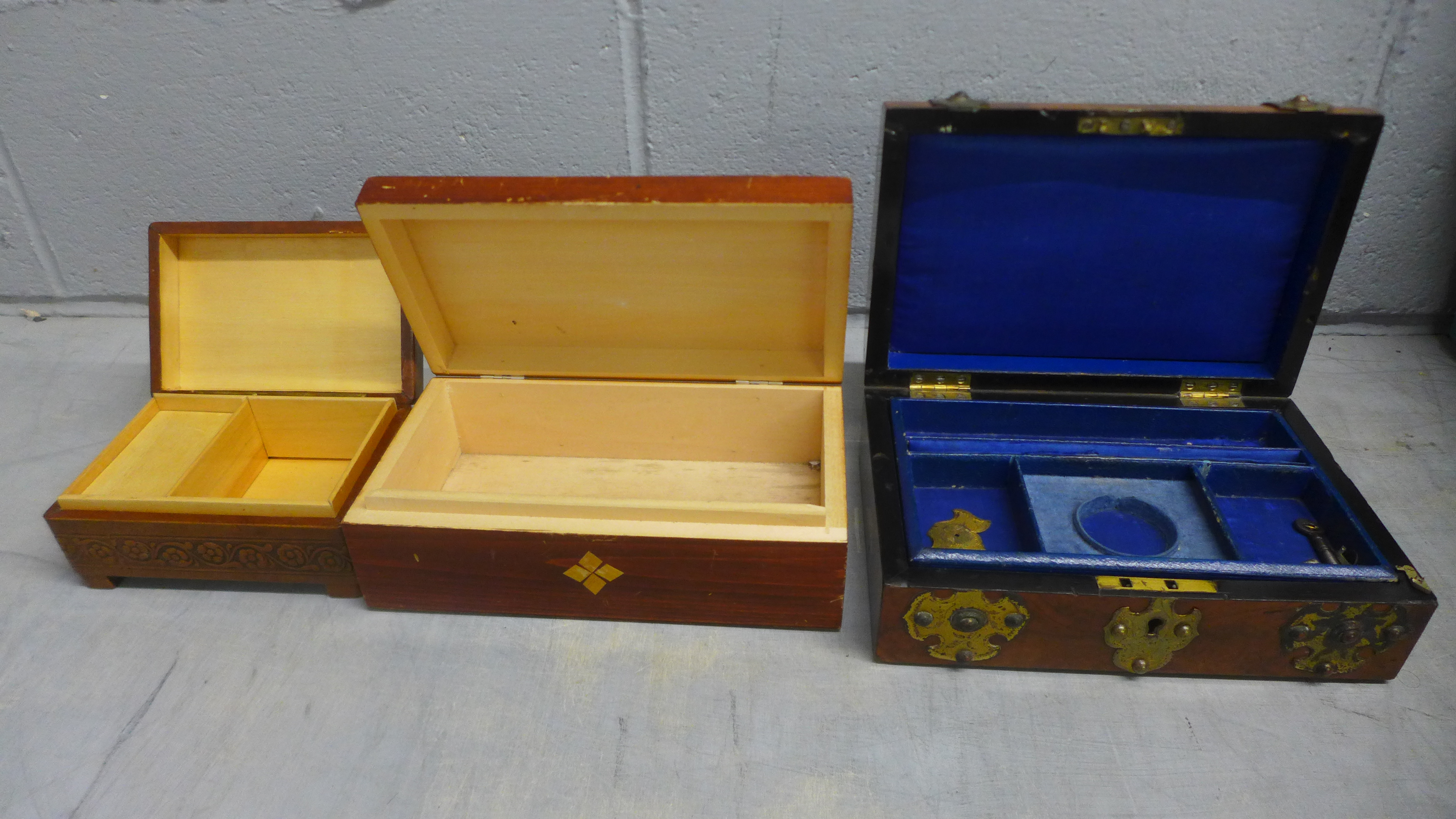 Three wooden jewellery boxes - Image 3 of 3