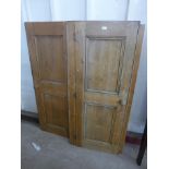 A pair of pine cupboard doors