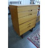 A Uniflex teak chest of drawers