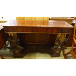 A 19th Century French inlaid mahogany console table