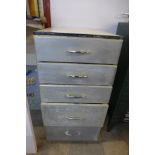 A painted industrial steel cabinet