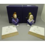 Two Royal Worcester Connoisseur Collection Victoria and Albert figures, boxed