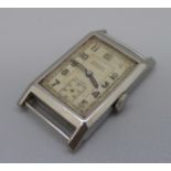 A Moeris Saxonia wristwatch head, 22mm wide