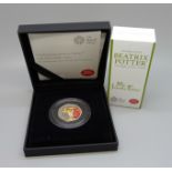 A Beatrix Potter 2017 50p silver proof coin, Mr Jeremy Fisher