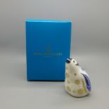 A limited edition Snowflake Penguin paperweight, Collectors Guild membership, 2016, with gold