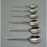 A set of six golfing spoons, Birmingham 1962, 56g