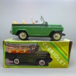 A Chinese tin plate friction driven Open Car, boxed