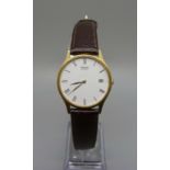 A 9ct gold Seiko quartz wristwatch