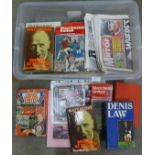 A Manchester United book collection including Sir Matt Busby, George Best, Denis Law, etc.