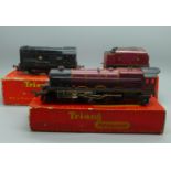 The Princess Royal maroon 00 gauge locomotive and tender and one other locomotive