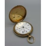 A silver and gold Hunter pocket watch, case by Cornelius Brook Holiday, London 1841 with 18ct gold