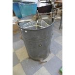 A galvanised washing tub