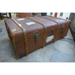 An early 20th Century steamer trunk