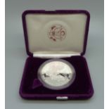 A 1987 silver American Eagle one dollar coin, 1oz. fine silver proof, San Francisco Mint, cased