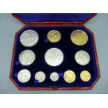 A Victorian Jubilee Coinage set, 1887, cased