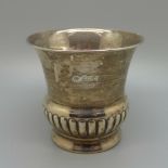 A silver thistle shaped pot, London marks, Barnard & Sons, 40g