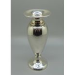 A Saunders & Shepherd silver vase, 15cm, 150g, base weighted