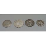 Four hammered silver coins