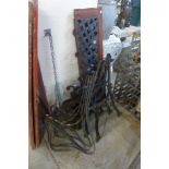 Assorted bench ends and back rests