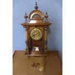 A 19th Century walnut Vienna wall clock