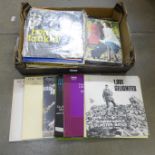 A collection of records including comedy, Rod Stewart, Abba, etc. **PLEASE NOTE THIS LOT IS NOT