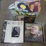 A collection of 7" 45rpm singles, mainly 1980's, and LP records **PLEASE NOTE THIS LOT IS NOT
